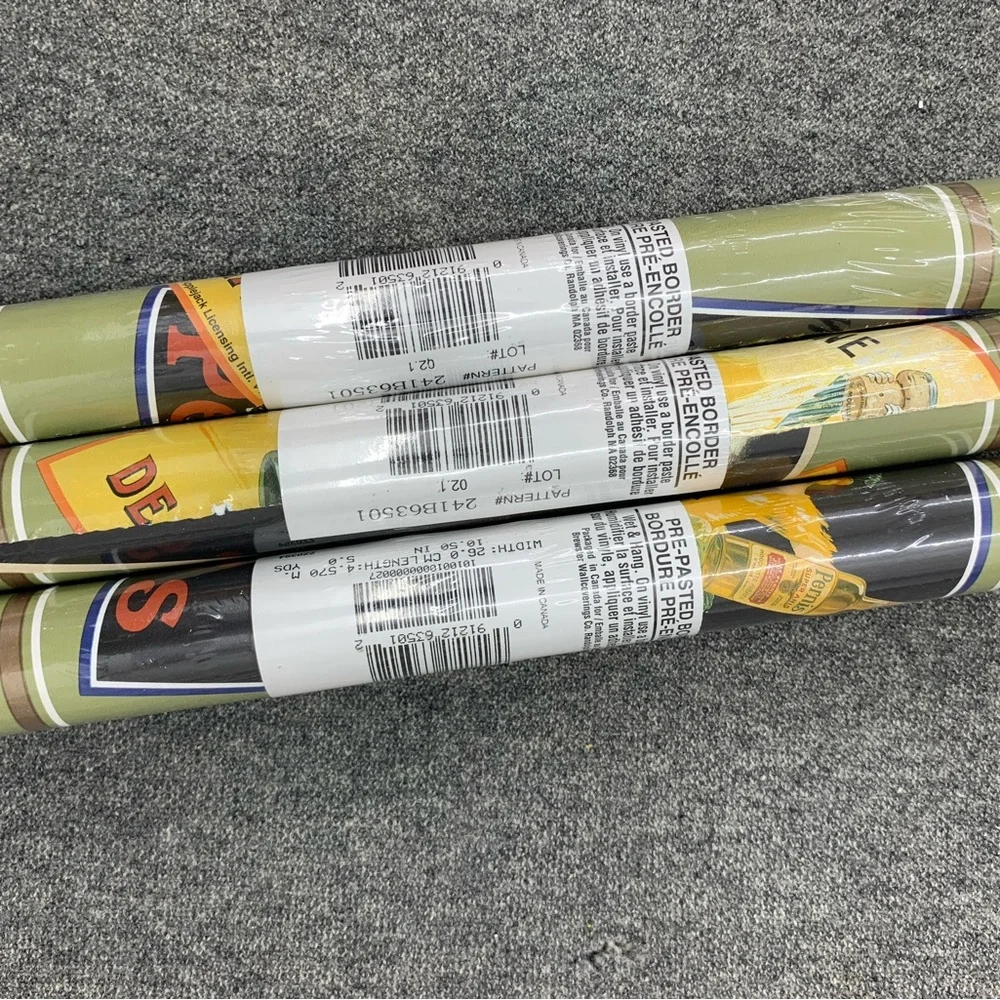 3 rolls Artistic Vintage Wallpaper Border - Multicolor